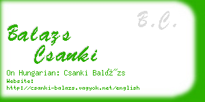 balazs csanki business card